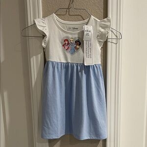 Disney Princess White and Light Blue Dress